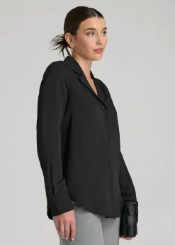 Notch Collar Blouse for Tall Women