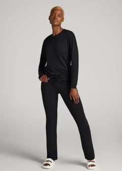 Open-Bottom Cozy PJ Lounge Pants for Tall Women