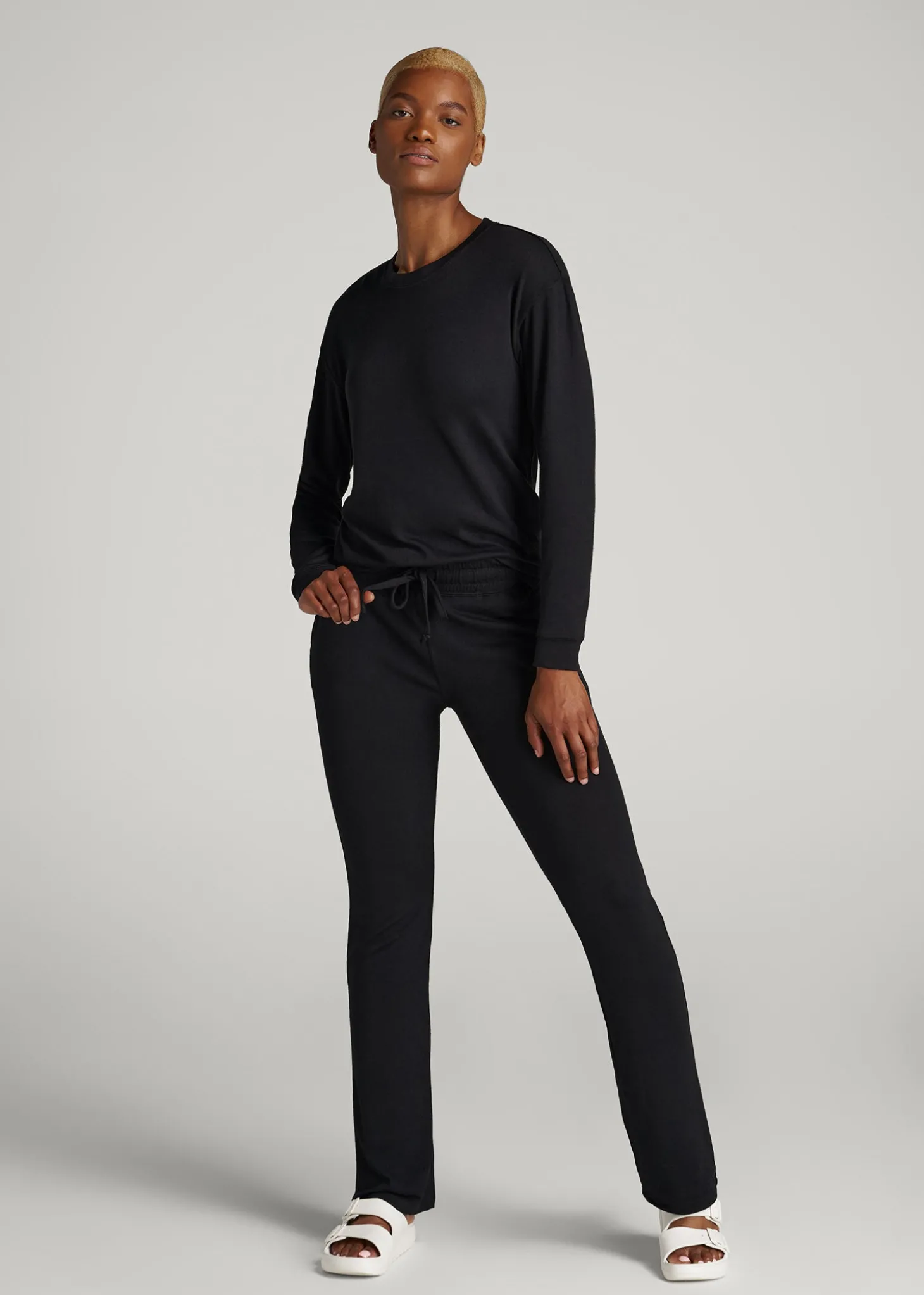 Open-Bottom Cozy PJ Lounge Pants for Tall Women
