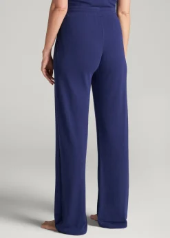 Open-Bottom Waffle Lounge Pants for Tall Women