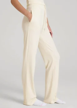 Open-Bottom Waffle Lounge Pants for Tall Women