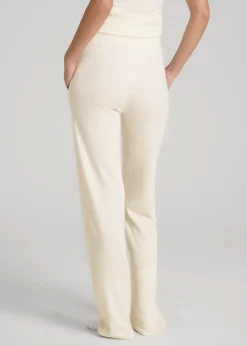 Open-Bottom Waffle Lounge Pants for Tall Women
