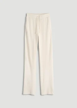 Open-Bottom Waffle Lounge Pants for Tall Women