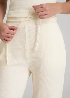 Open-Bottom Waffle Lounge Pants for Tall Women