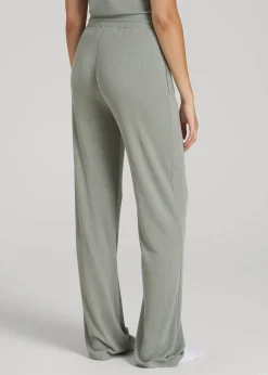 Open-Bottom Waffle Lounge Pants for Tall Women