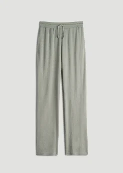 Open-Bottom Waffle Lounge Pants for Tall Women