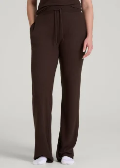 Open-Bottom Waffle Lounge Pants for Tall Women