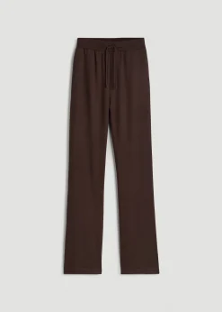 Open-Bottom Waffle Lounge Pants for Tall Women
