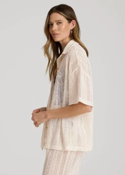 Openwork Loose Knit Top for Tall Women