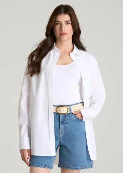 Oversized Poplin Button for Tall Women Shirt