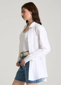 Oversized Poplin Button for Tall Women Shirt