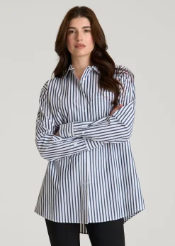 Oversized Poplin Button Shirt for Tall Women