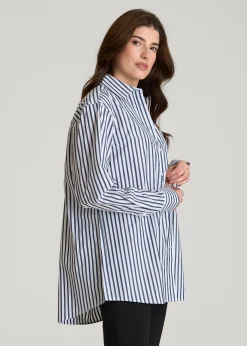 Oversized Poplin Button Shirt for Tall Women