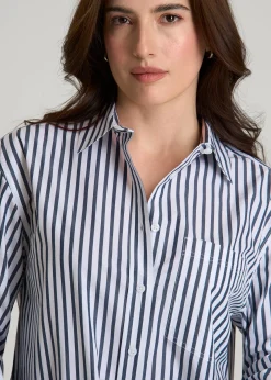Oversized Poplin Button Shirt for Tall Women
