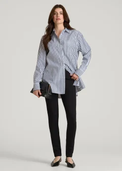 Oversized Poplin Button Shirt for Tall Women