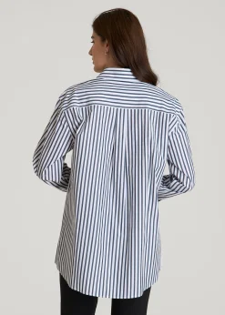 Oversized Poplin Button Shirt for Tall Women