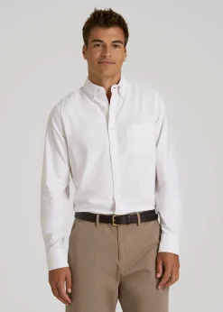 Oxford Cloth Button Down Shirt for Tall Men