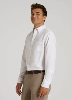 Oxford Cloth Button Down Shirt for Tall Men