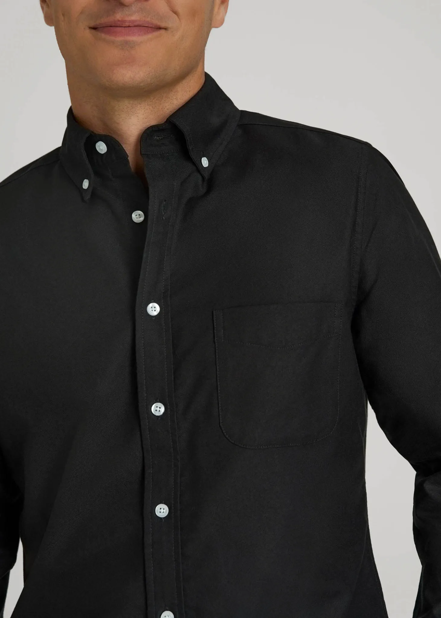 Oxford Cloth Button Down Shirt for Tall Men