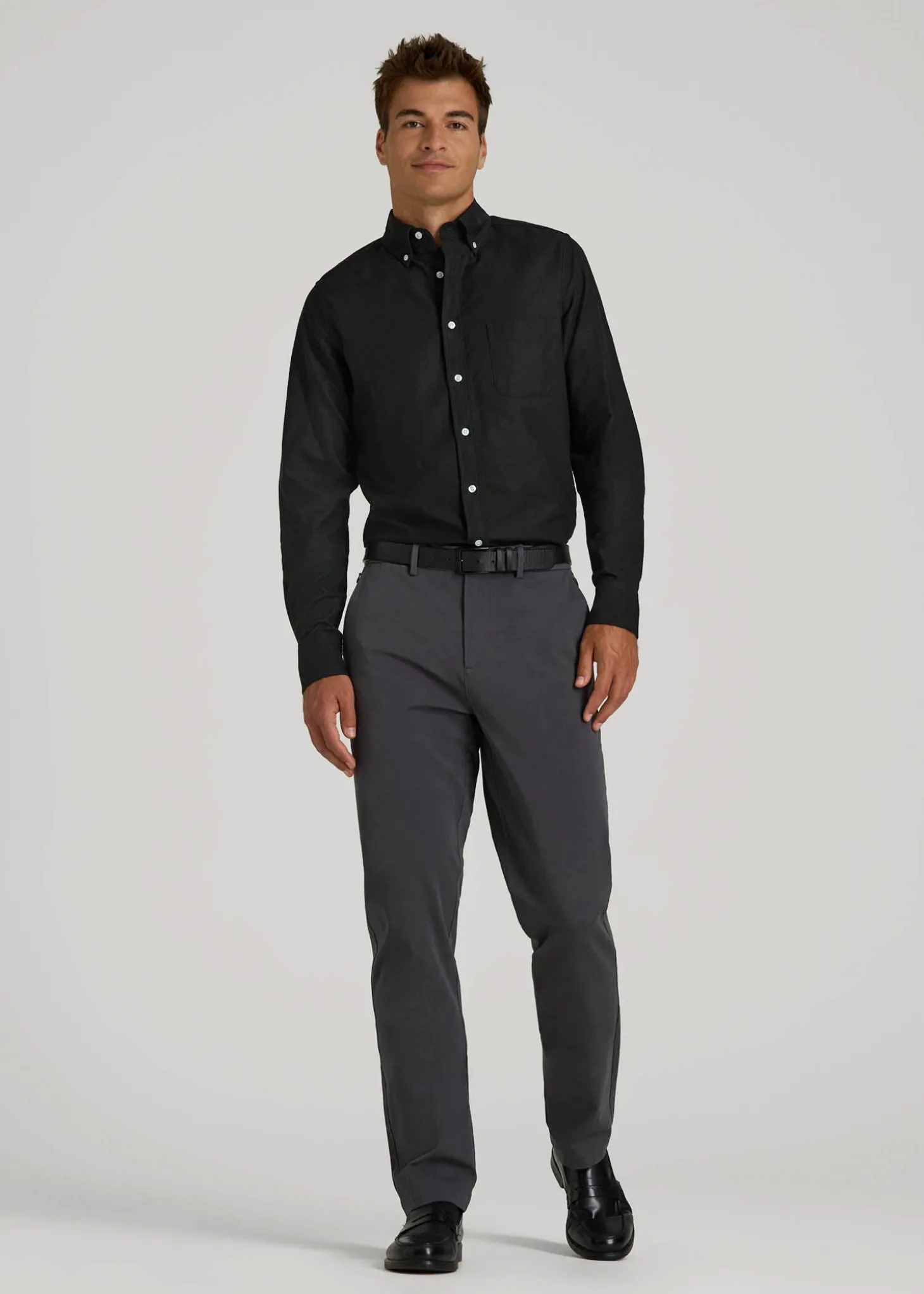 Oxford Cloth Button Down Shirt for Tall Men