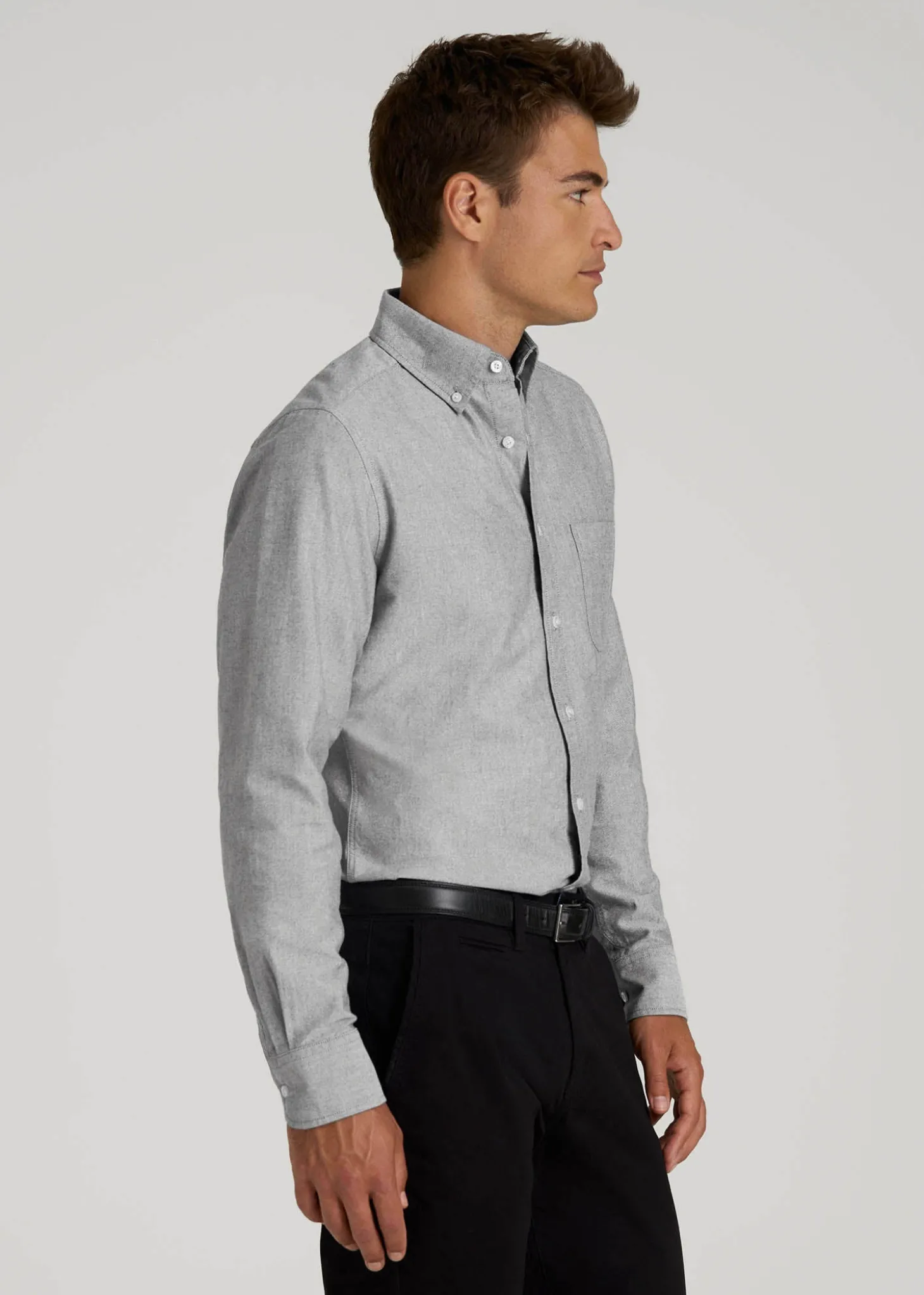 Oxford Cloth Button Down Shirt for Tall Men