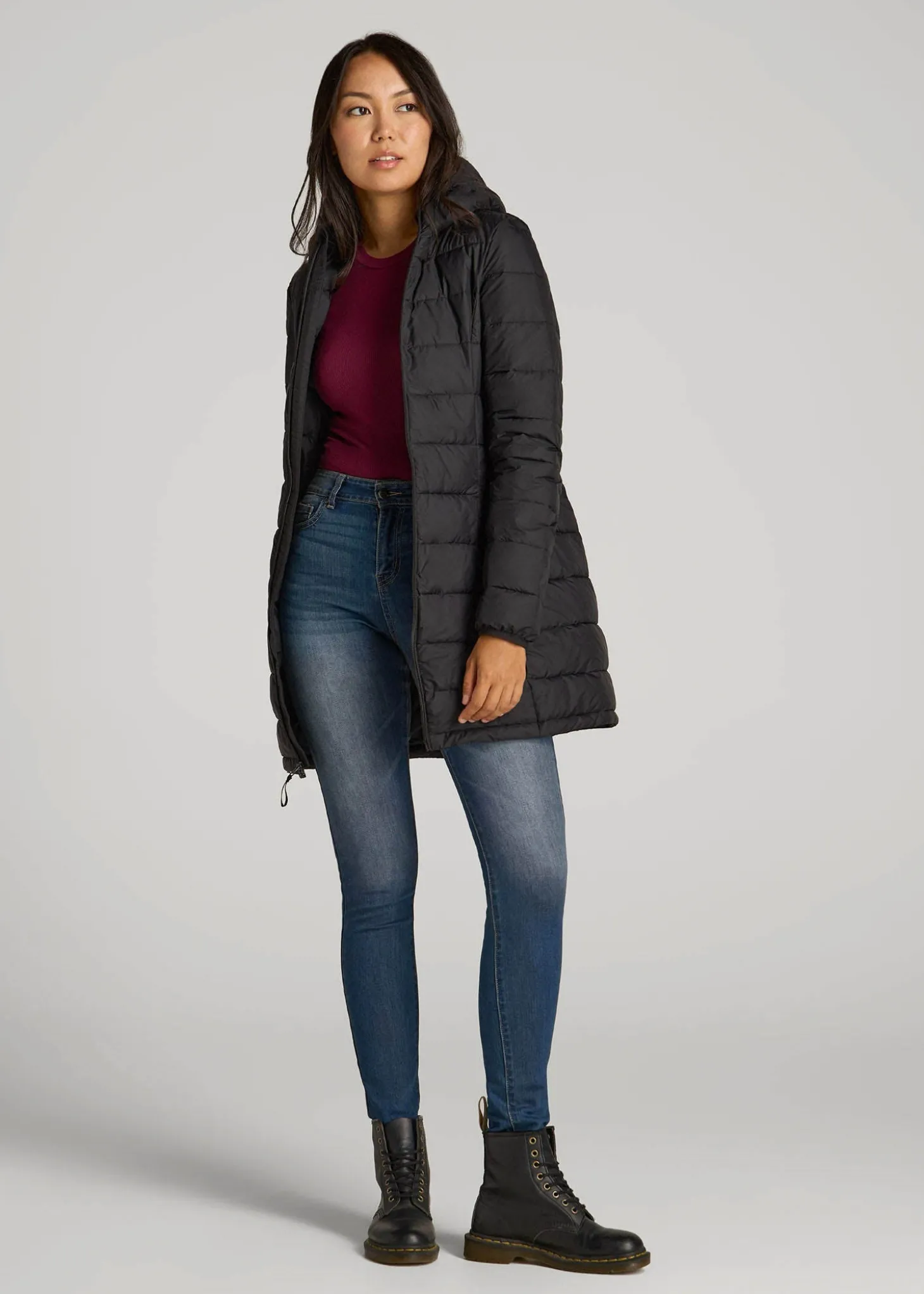 Packable Puffer Jacket for Tall Women