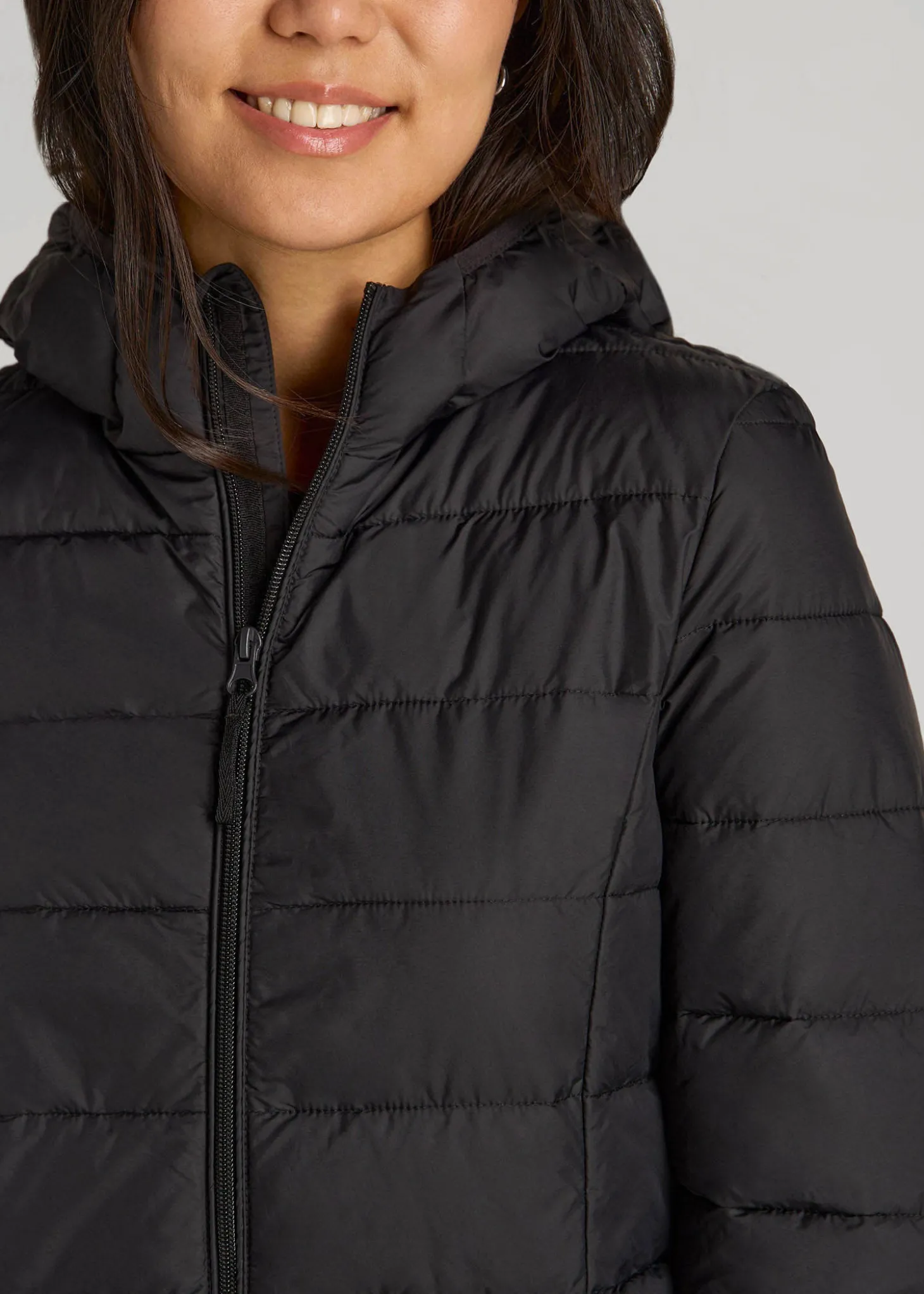 Packable Puffer Jacket for Tall Women
