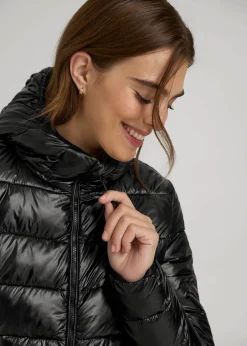 Packable Short Puffer Jacket for Tall Women