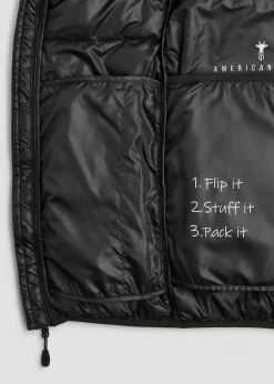 Packable Short Puffer Jacket for Tall Women
