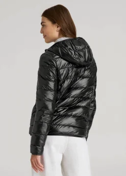 Packable Short Puffer Jacket for Tall Women