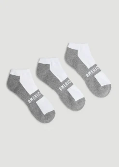 3-Pack Ankle Socks for Tall Men