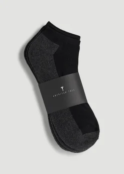 3-Pack Ankle Socks for Tall Men