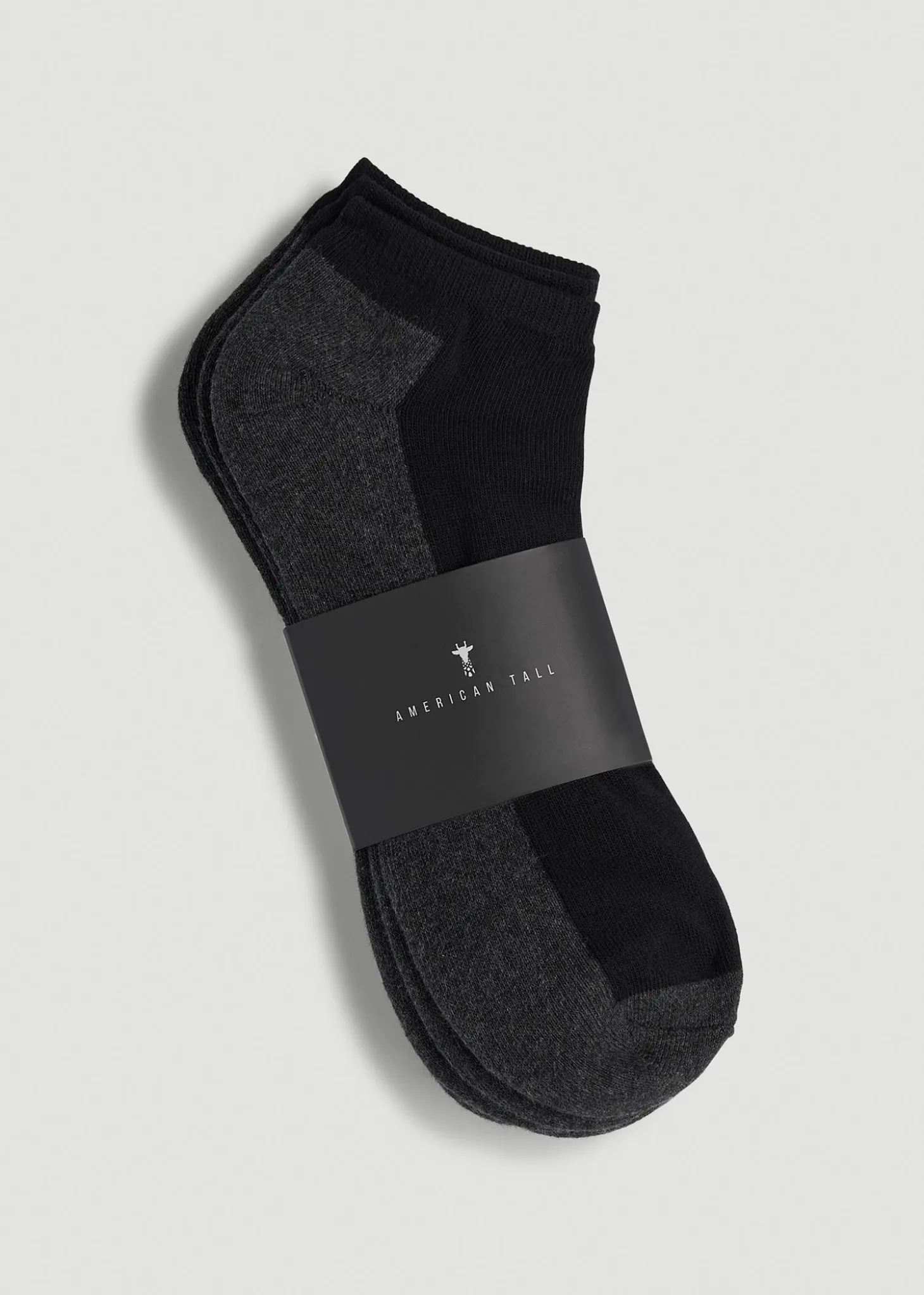 3-Pack Ankle Socks for Tall Men