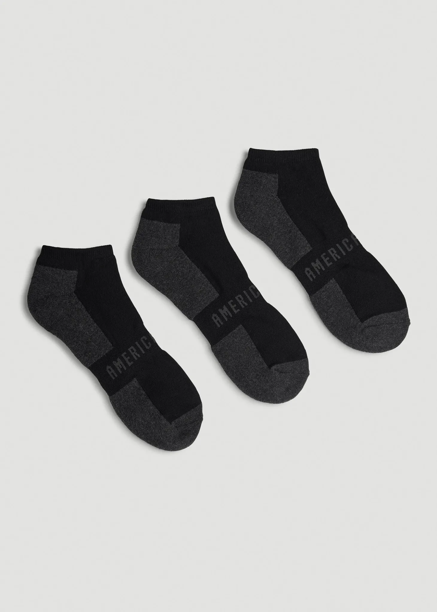 3-Pack Ankle Socks for Tall Men