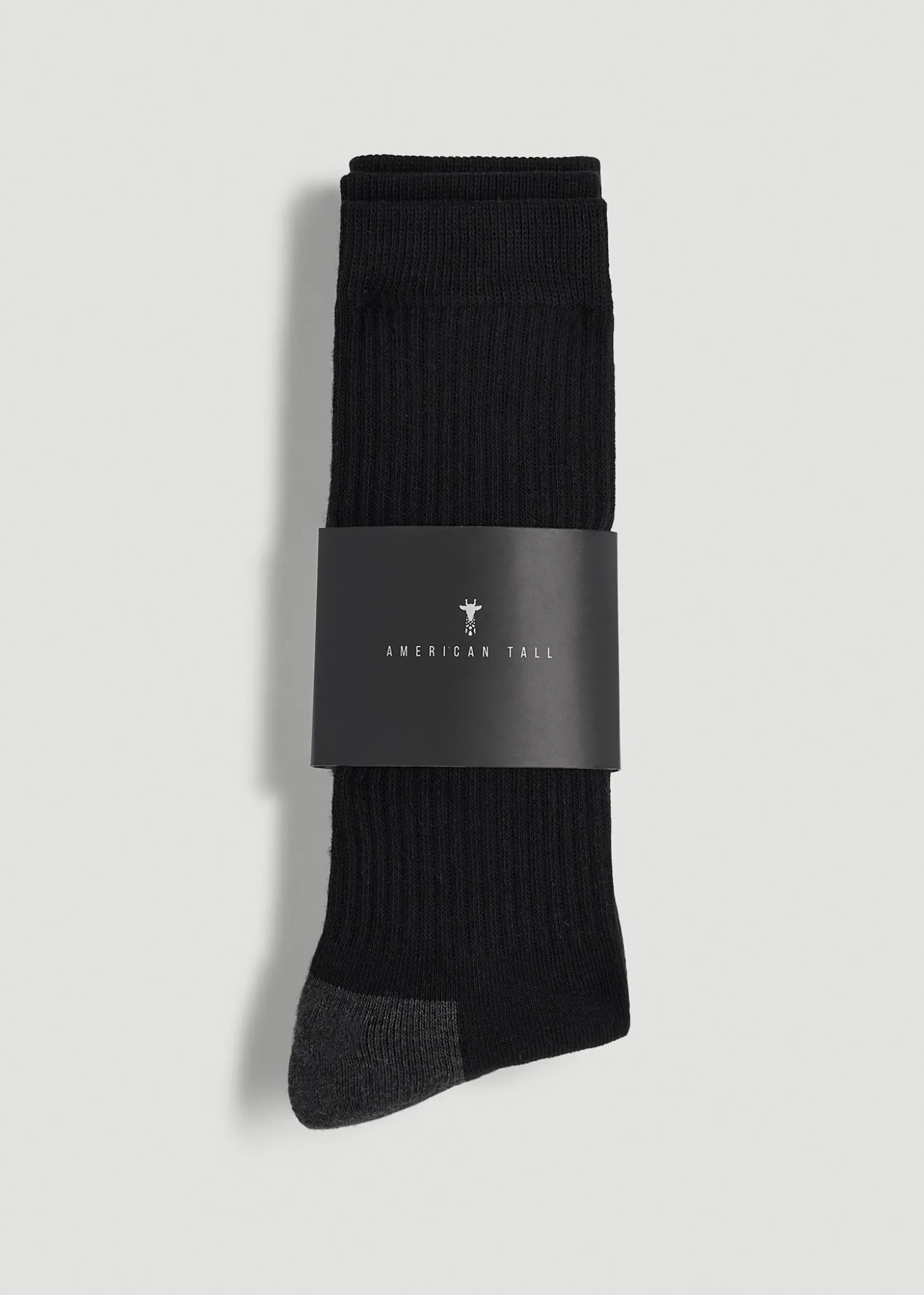3-Pack Crew Socks for Tall Men