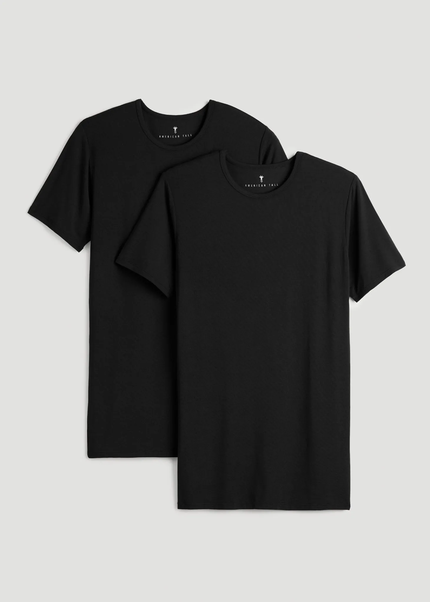 2-Pack Luxe Modal Crewneck Undershirts for Tall Men