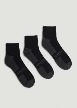 3-Pack Quarter Socks for Tall Men