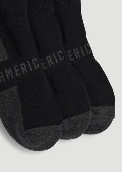3-Pack Quarter Socks for Tall Men