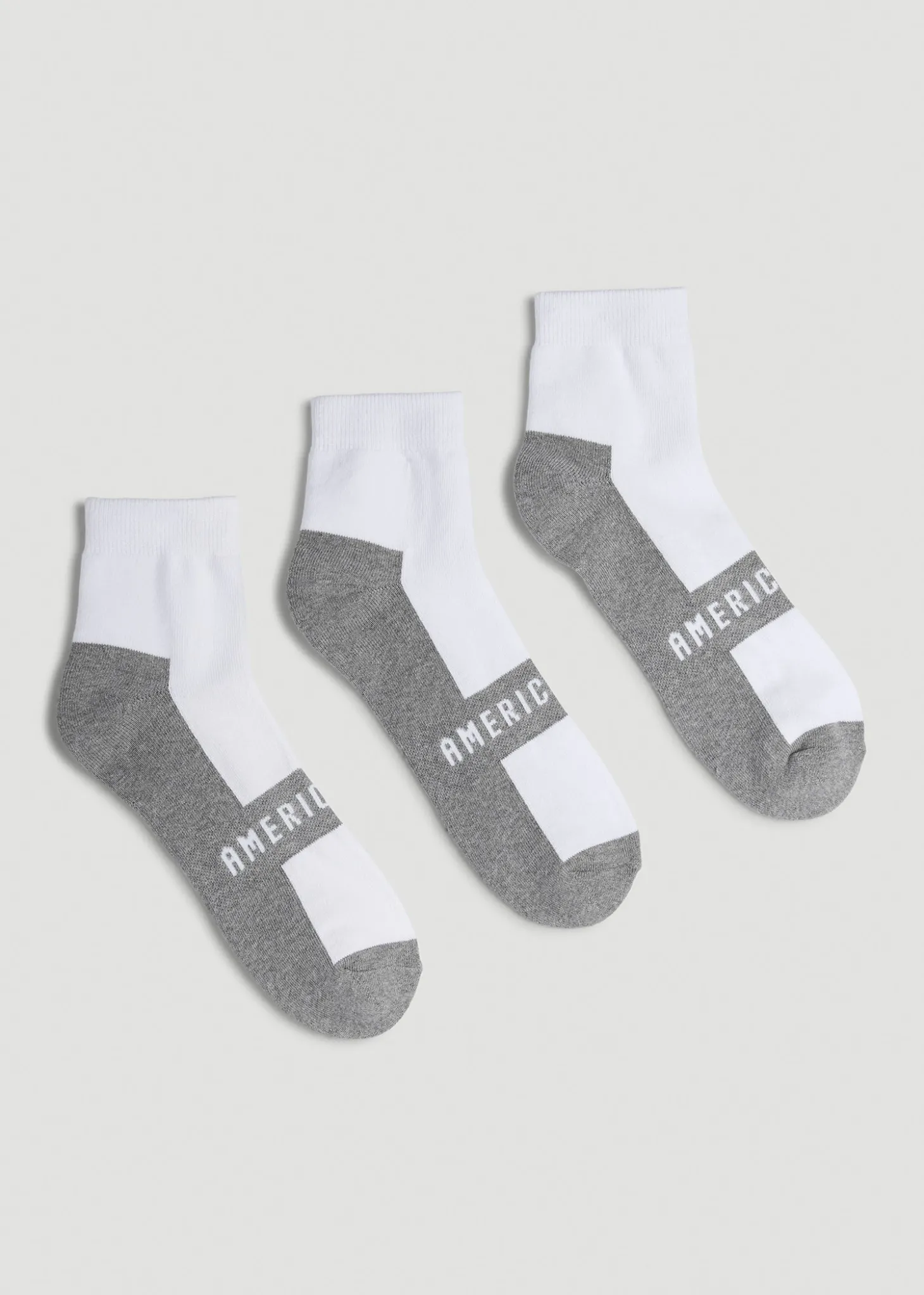 3-Pack Quarter Socks for Tall Men