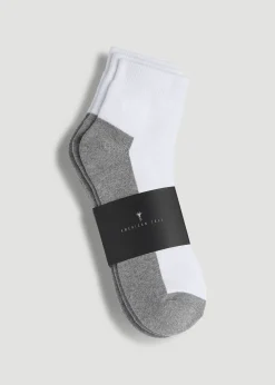 3-Pack Quarter Socks for Tall Men