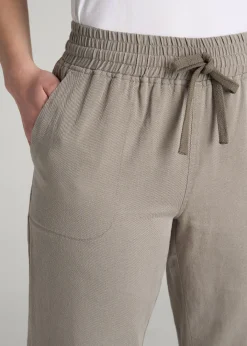Patch Pocket Twill Pants for Tall Women