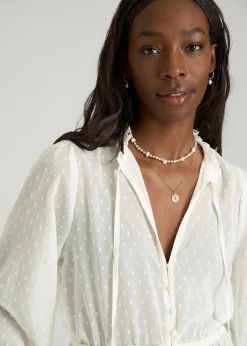 Peasant Chiffon Blouse for Tall Women