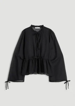 Peasant Chiffon Blouse for Tall Women