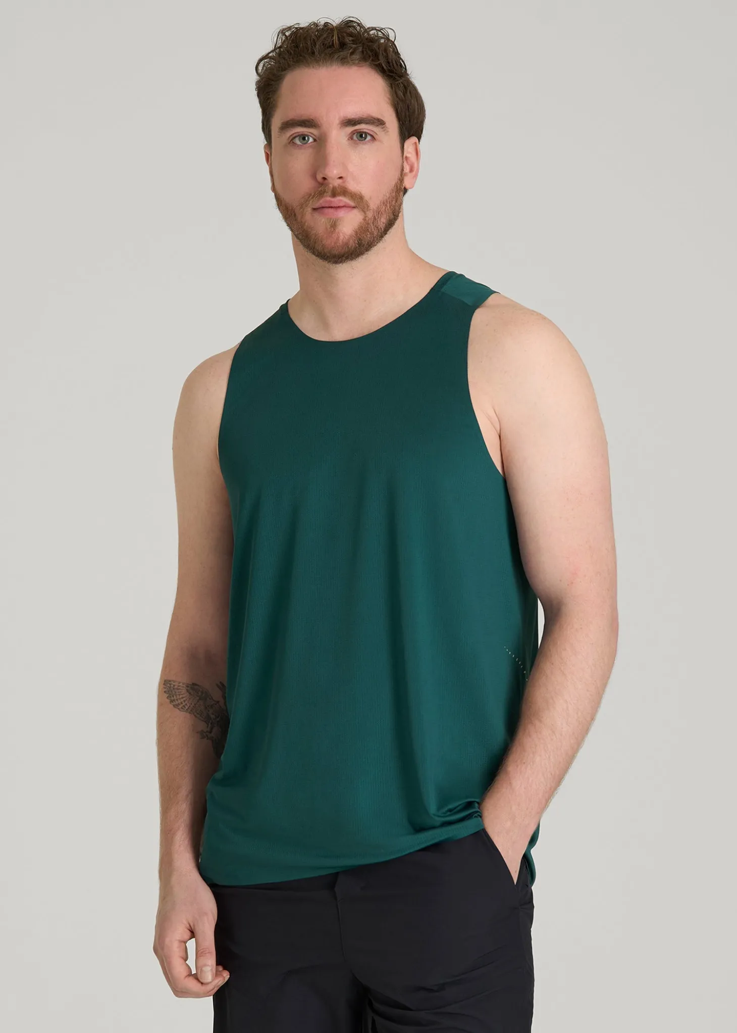 Perforated Training Singlet for Tall Men