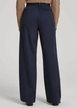 Pleated Wide Leg Chino With Belt for Tall Women