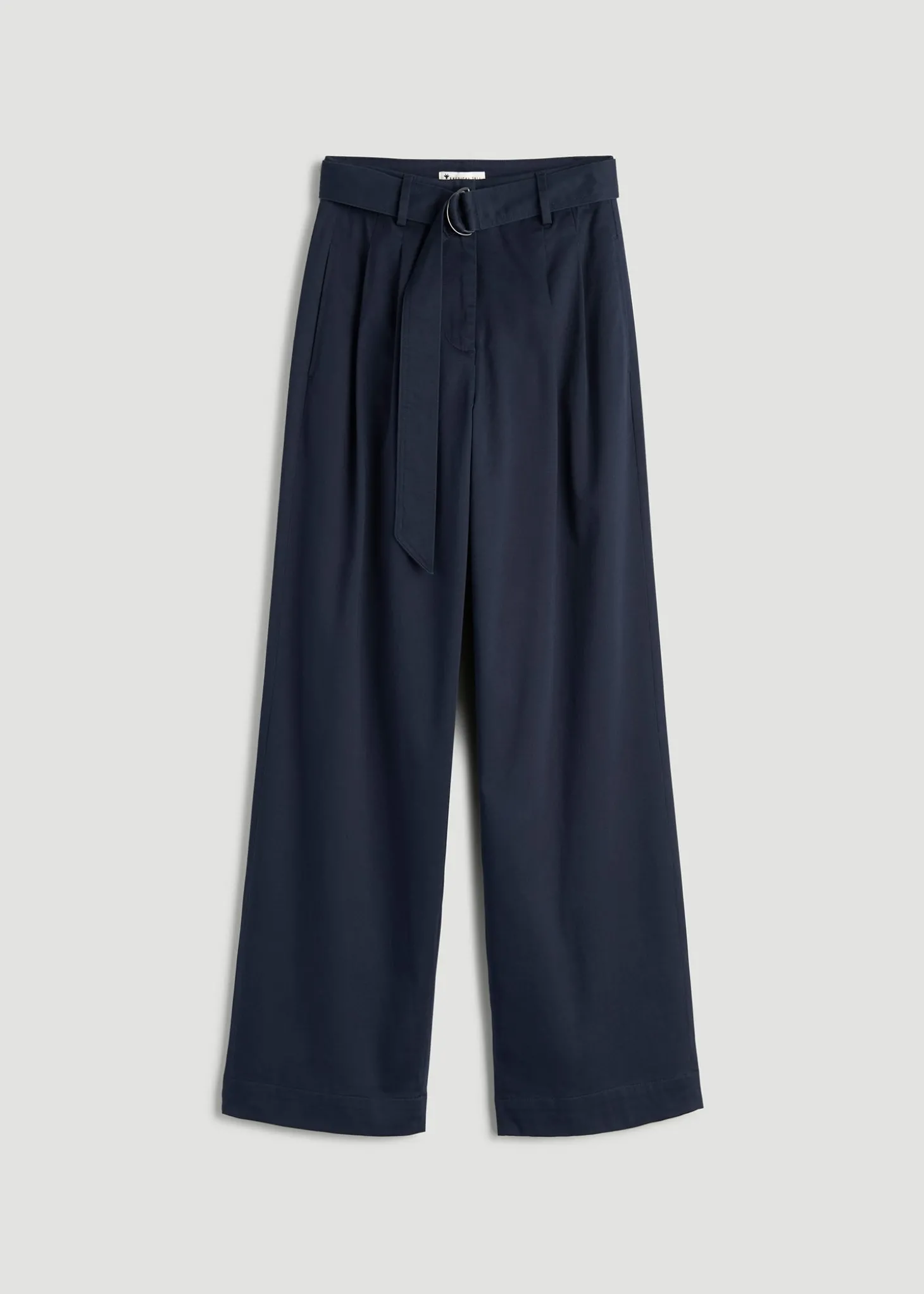 Pleated Wide Leg Chino With Belt for Tall Women