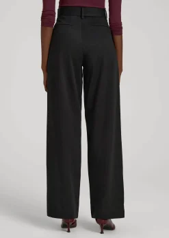 Pleated Wide Leg Chino With Belt for Tall Women