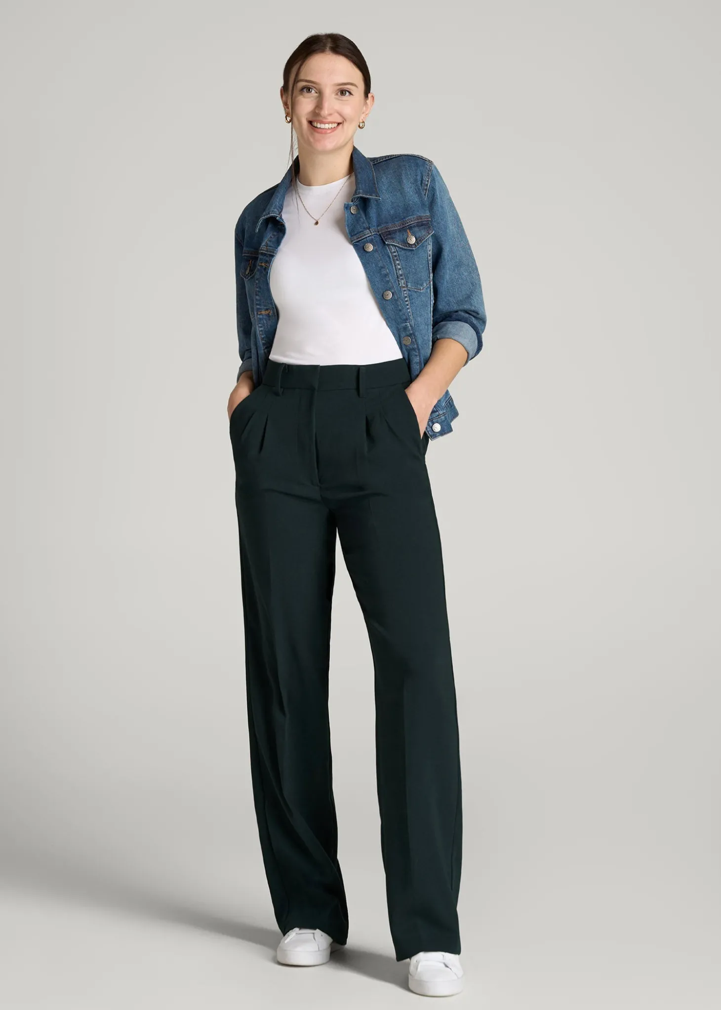 Pleated WIDE Leg Dress Pants for Tall Women