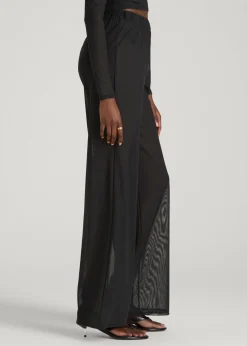 Power Mesh Wide-Leg Pants for Tall Women