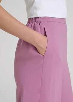 Pull-On Crepe Ultra Wide Pants for Tall Women